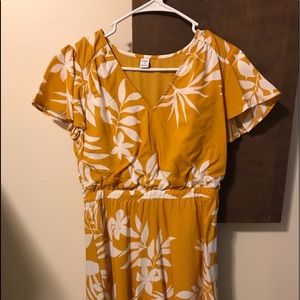 yellow floral dress
